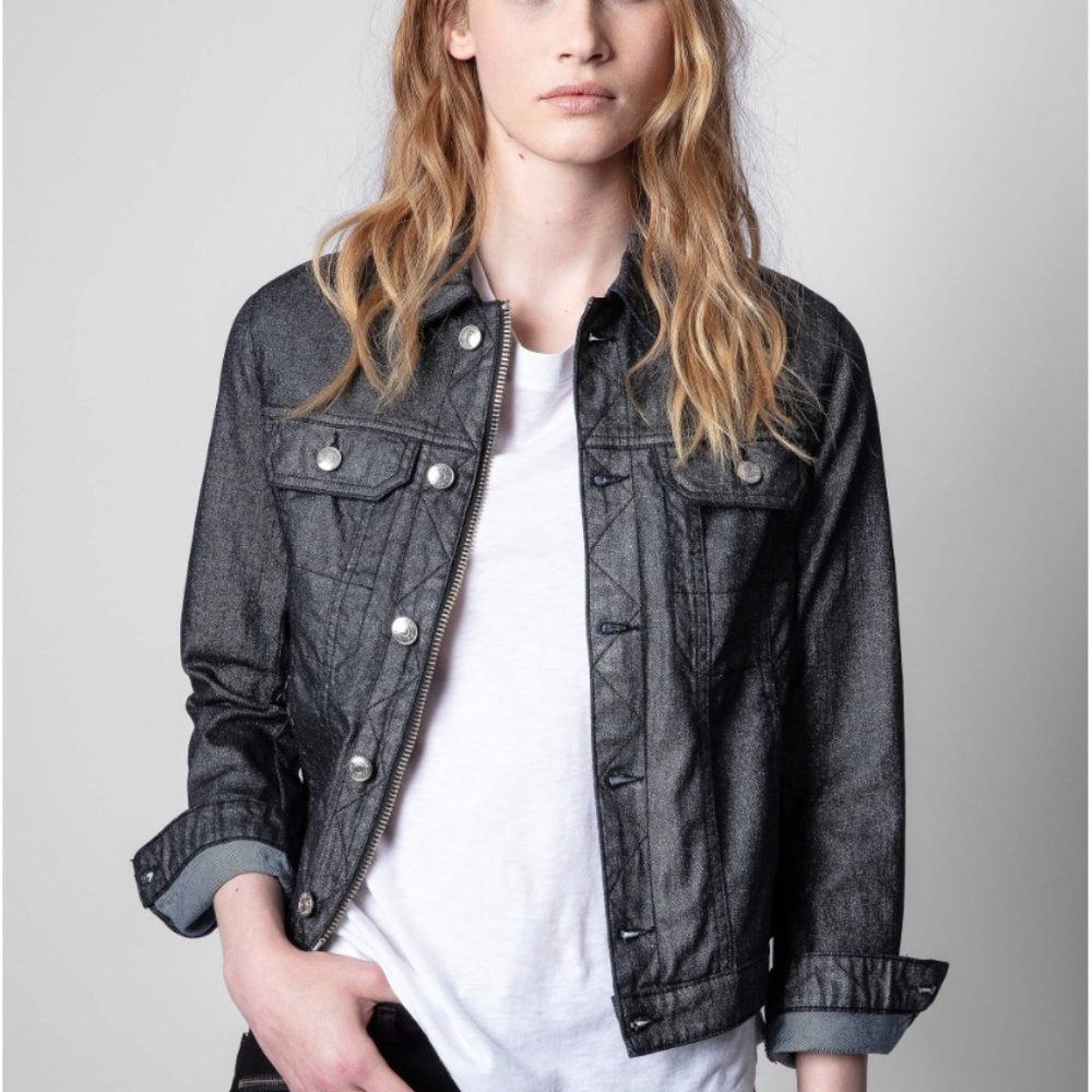 Zadig & Voltaire Kioky Denim Shimmer Jacket